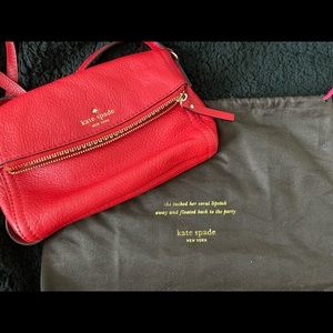 Red Kate Spade crossbody bag